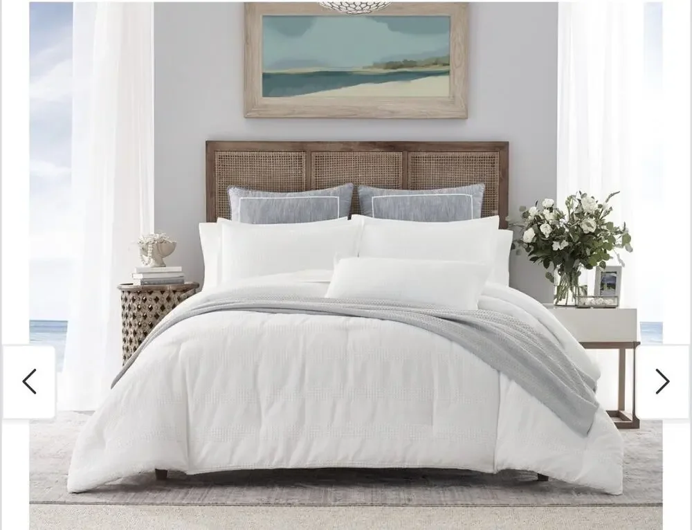 Nautica Home Hampton King White Duvet Cover Set Includes Duvet Cover & Shams